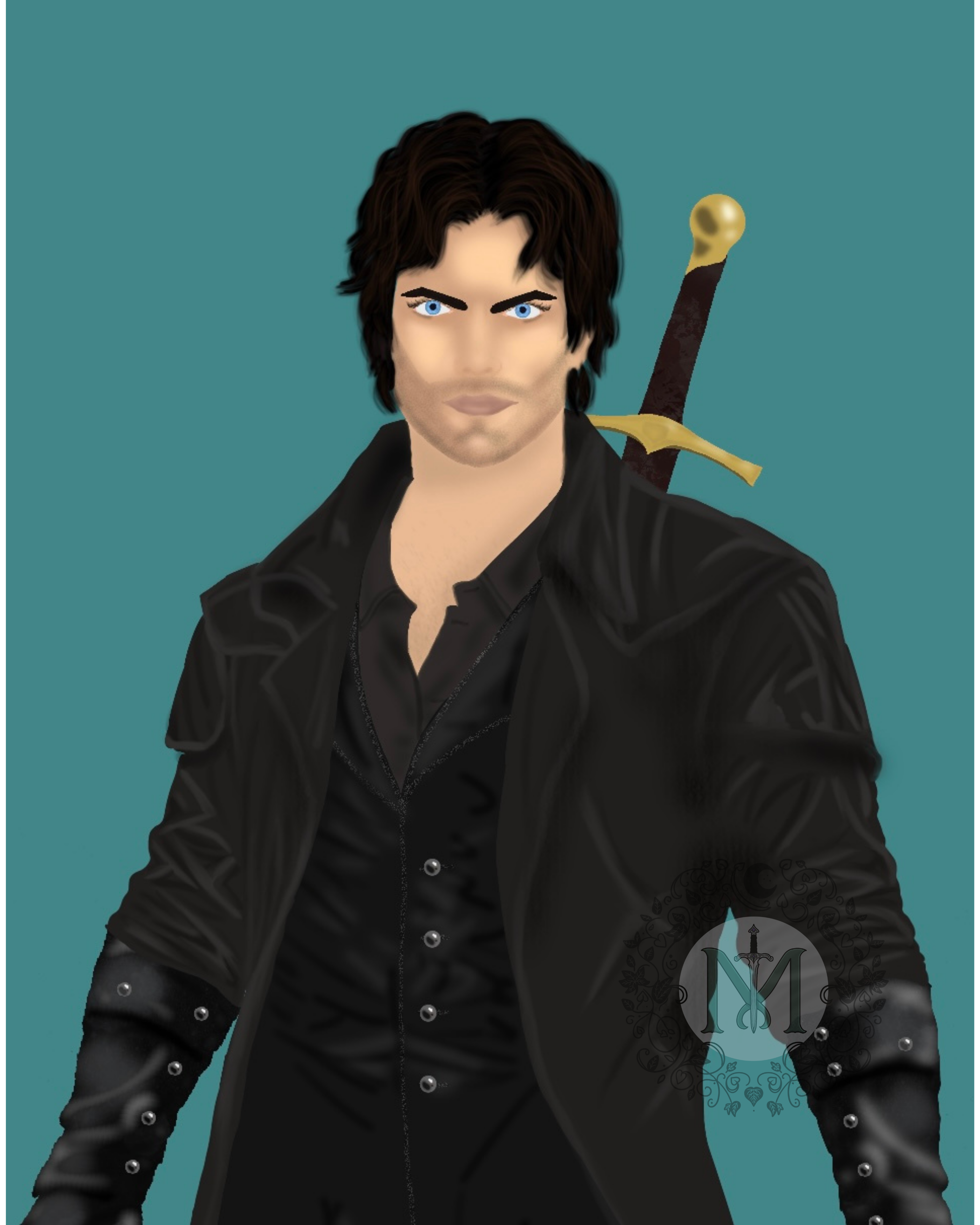 Pre-made Art: Dark and Brooding Male
