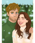 Pre-made Art: Winter Wonderland Couple