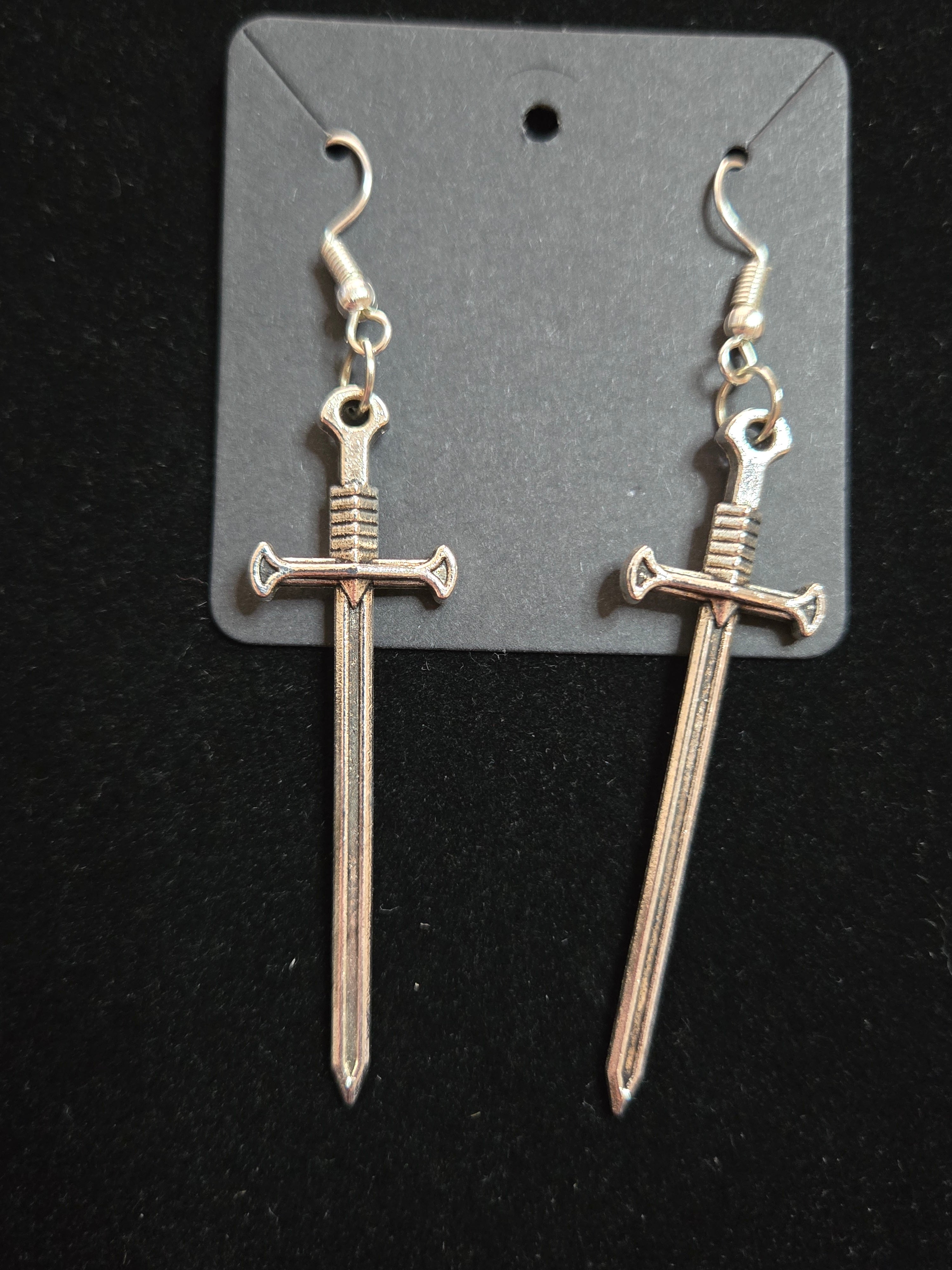 fantasy sword earrings bookish jewelry for fantasy readers