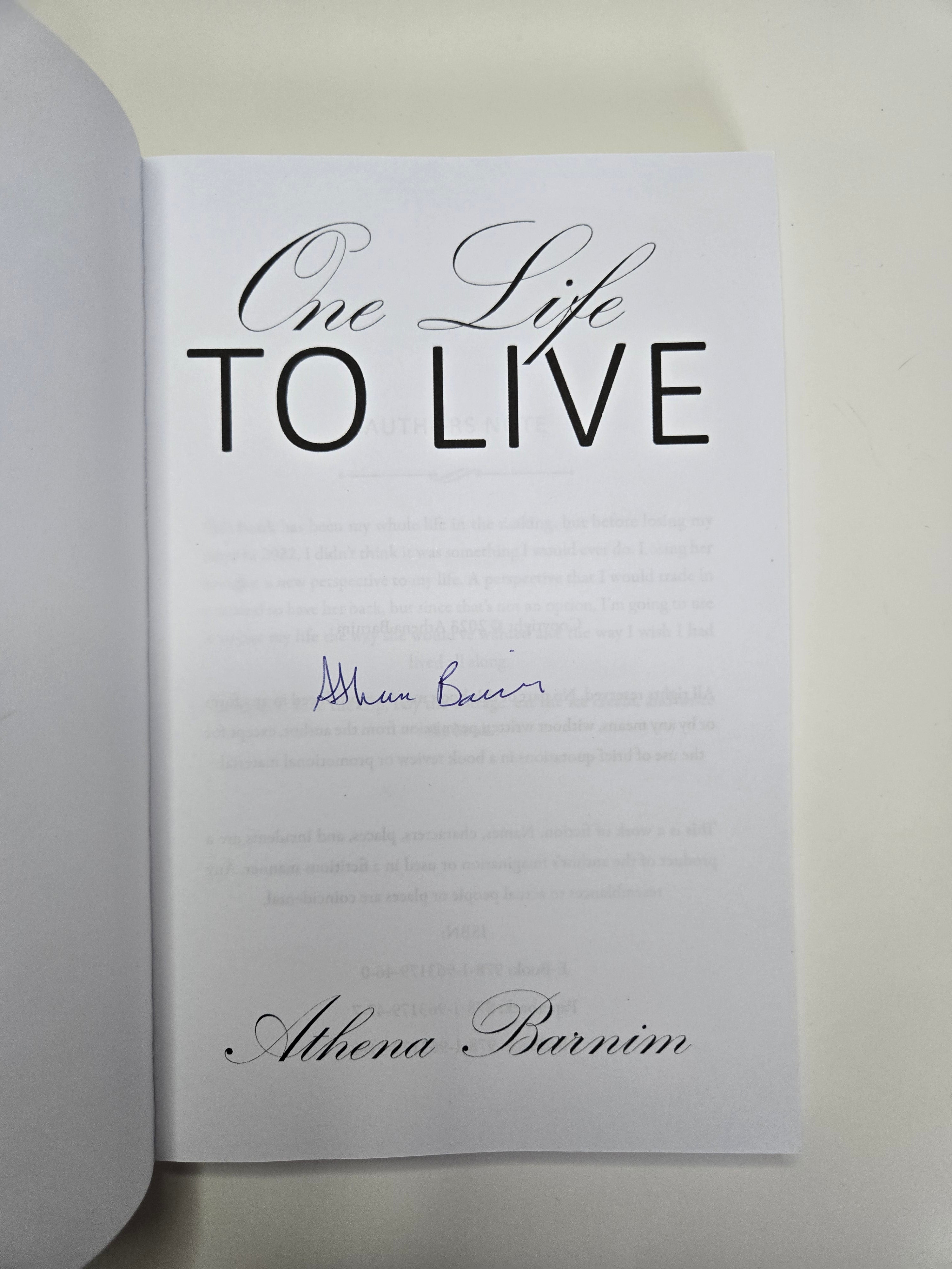 Romance Book Box: One Life to Live