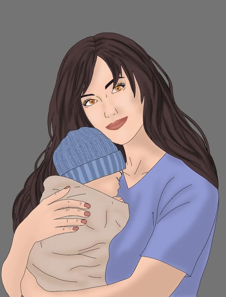 Pre-made Art: Mom x Baby